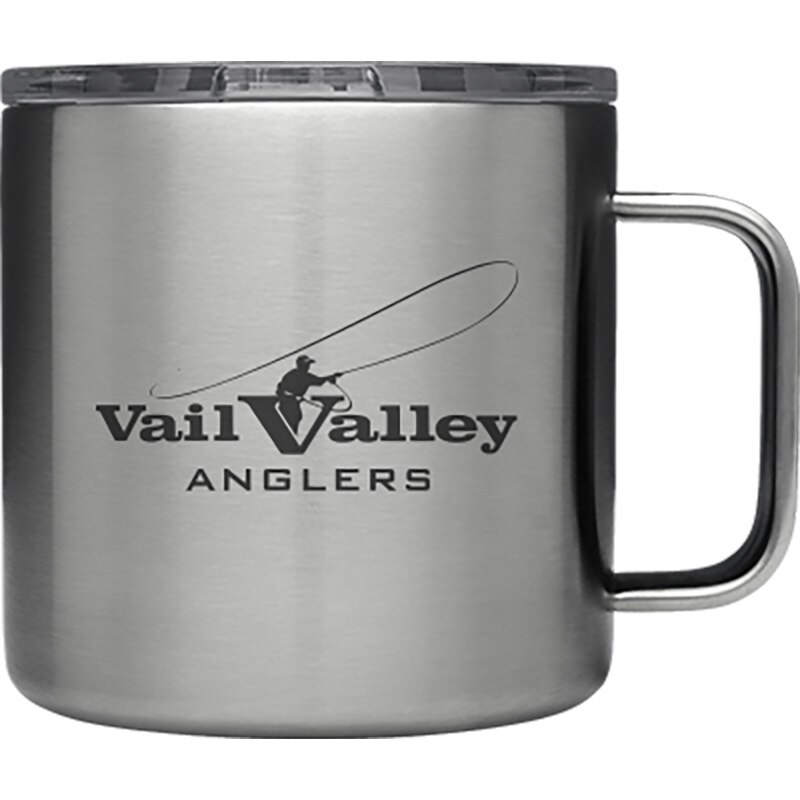 Vail Valley Anglers Logo YETI Rambler Colster Can Insulator in Stainless